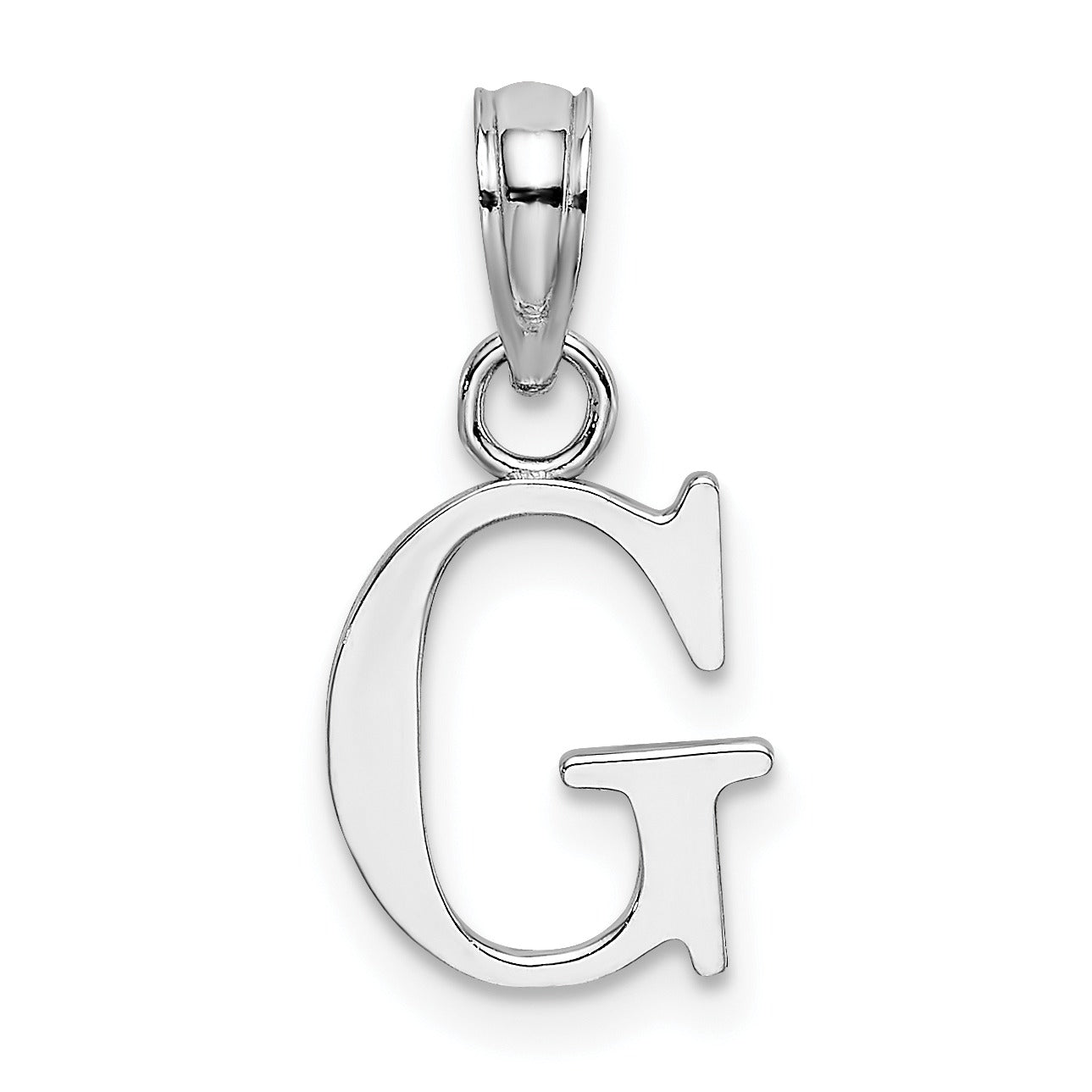 14k Gold Block Initial Letter Pendants Fine Color Jewels