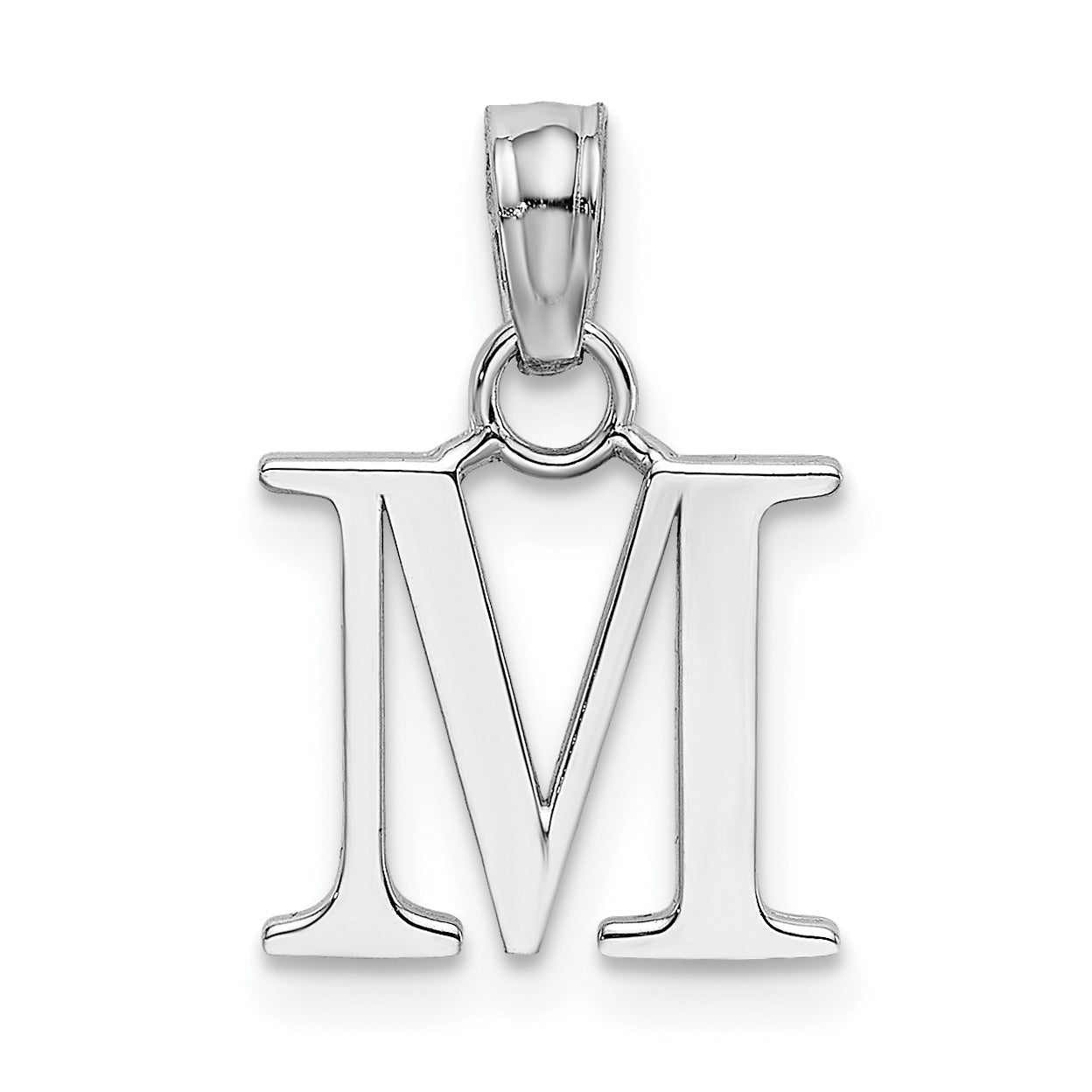 14k Gold Block Initial Letter Pendants Fine Color Jewels