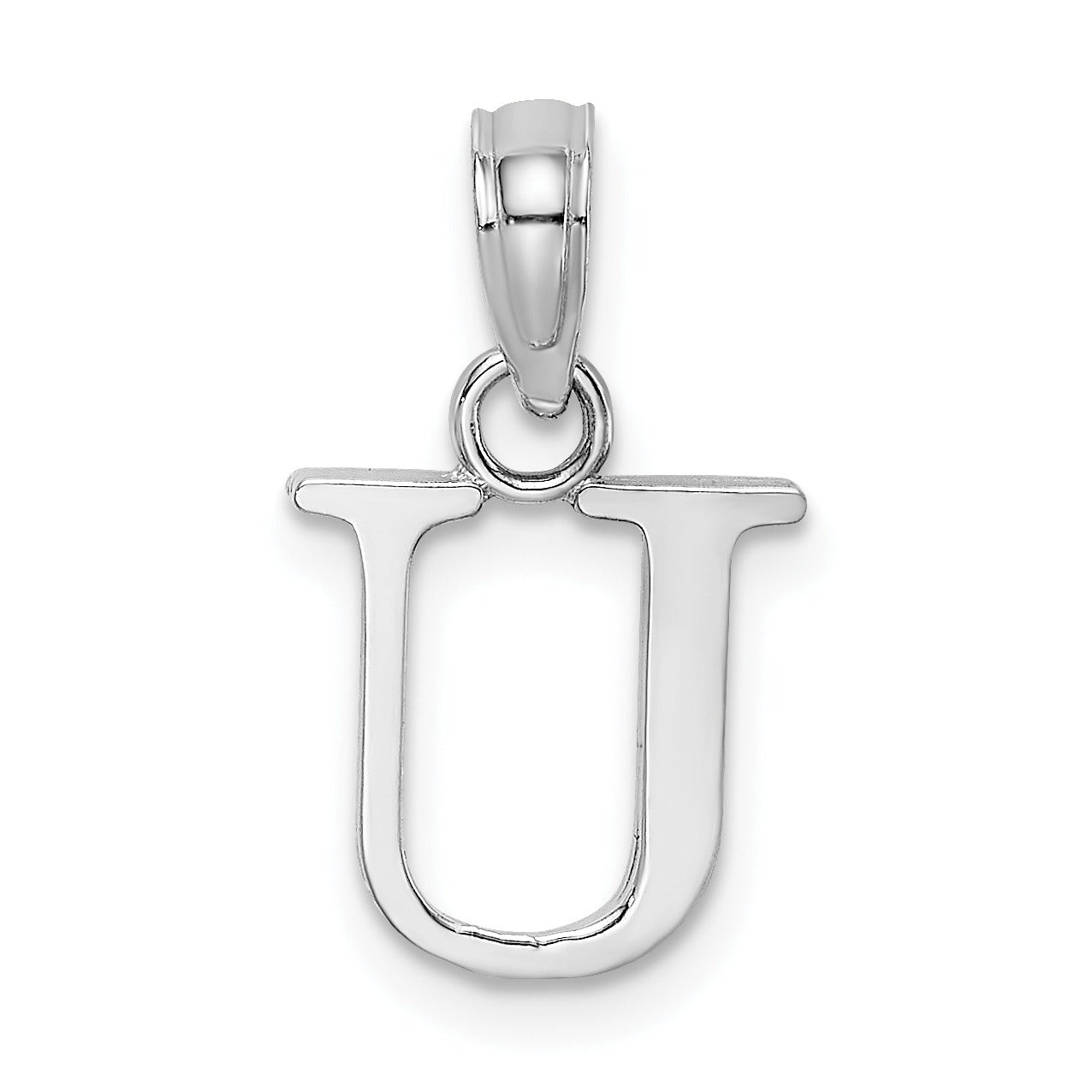 14k Gold Block Initial Letter Pendants Fine Color Jewels