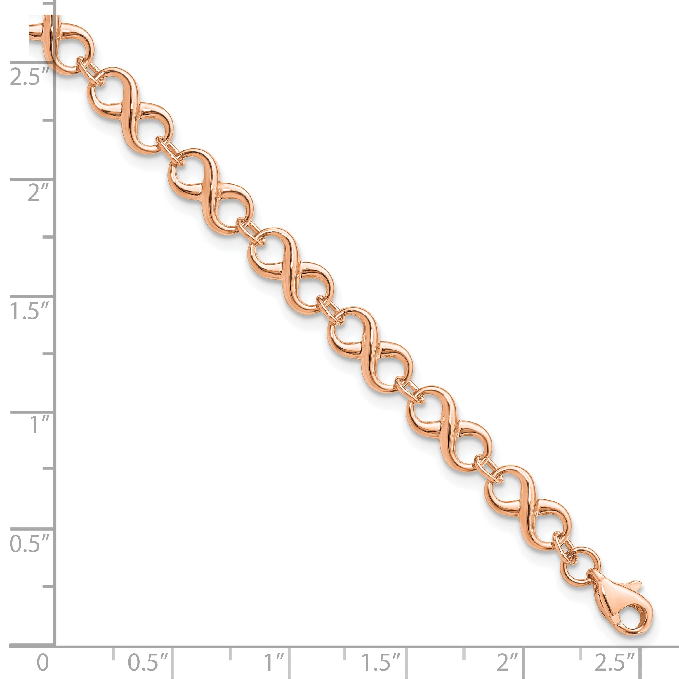 14K Rose Gold Infinity Link Bracelet