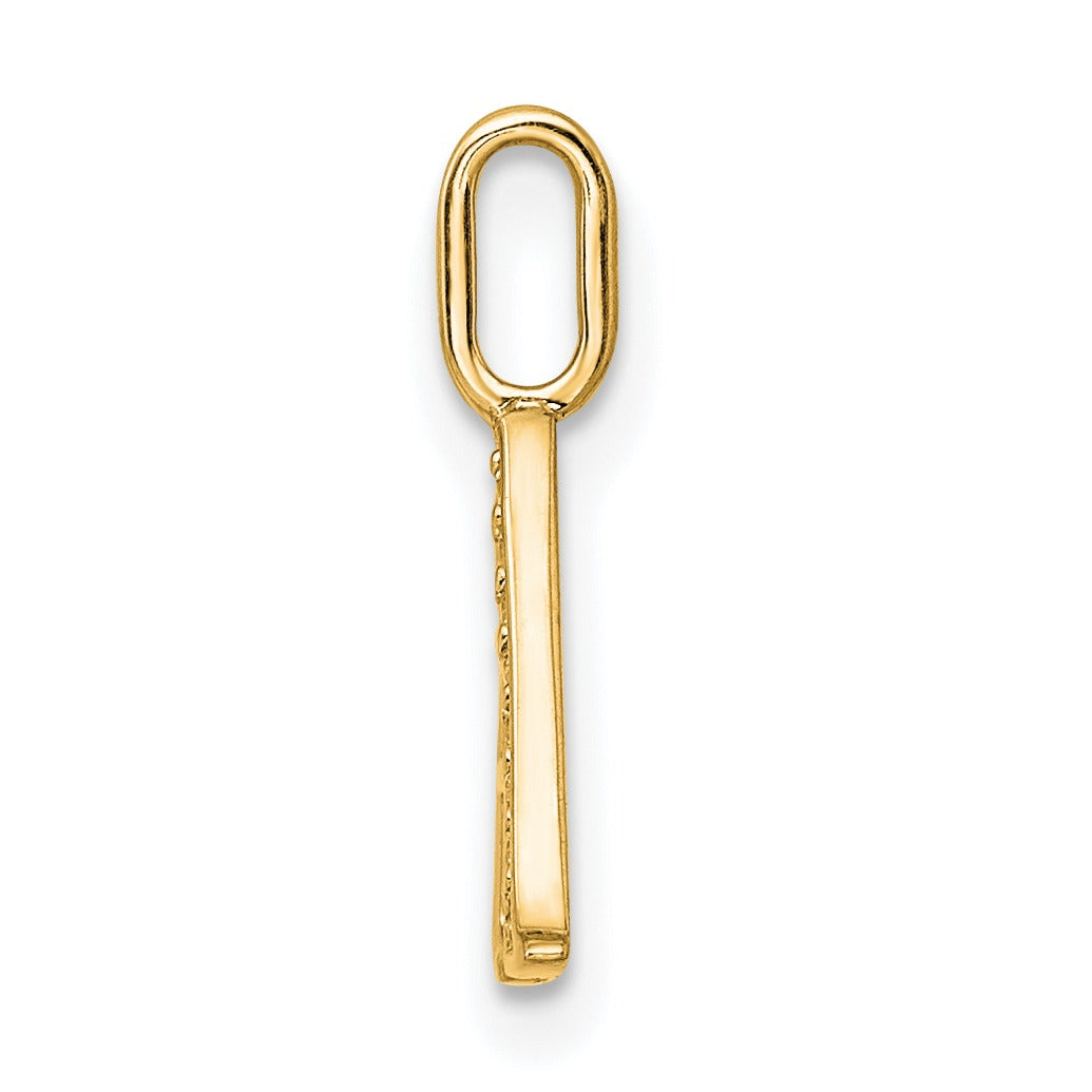 Natural Diamond Initial Letter 14k Gold Pendant Fine Color Jewels