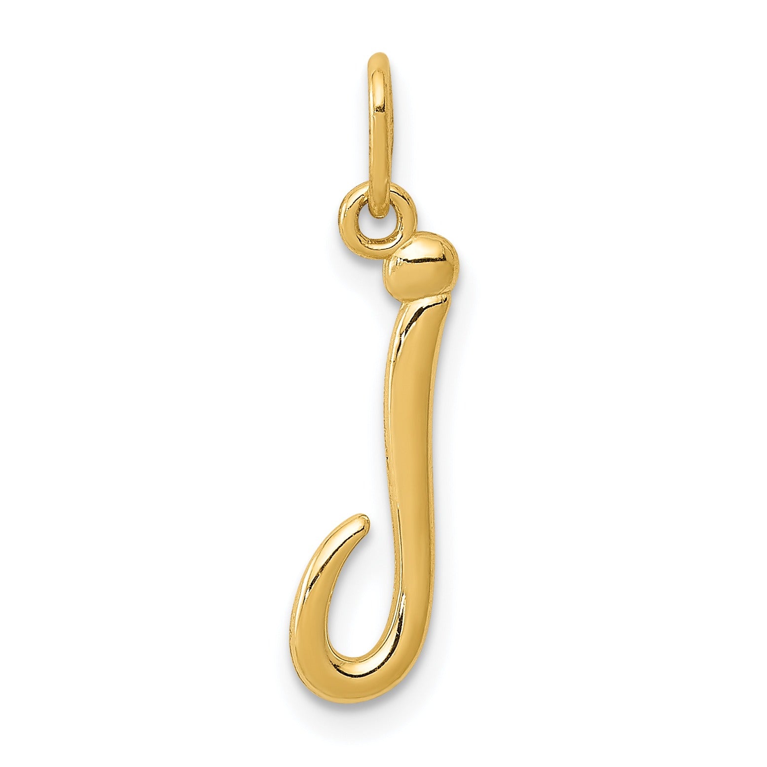 14k Yellow Gold Letter Initial Charm Pendant Fine Color Jewels