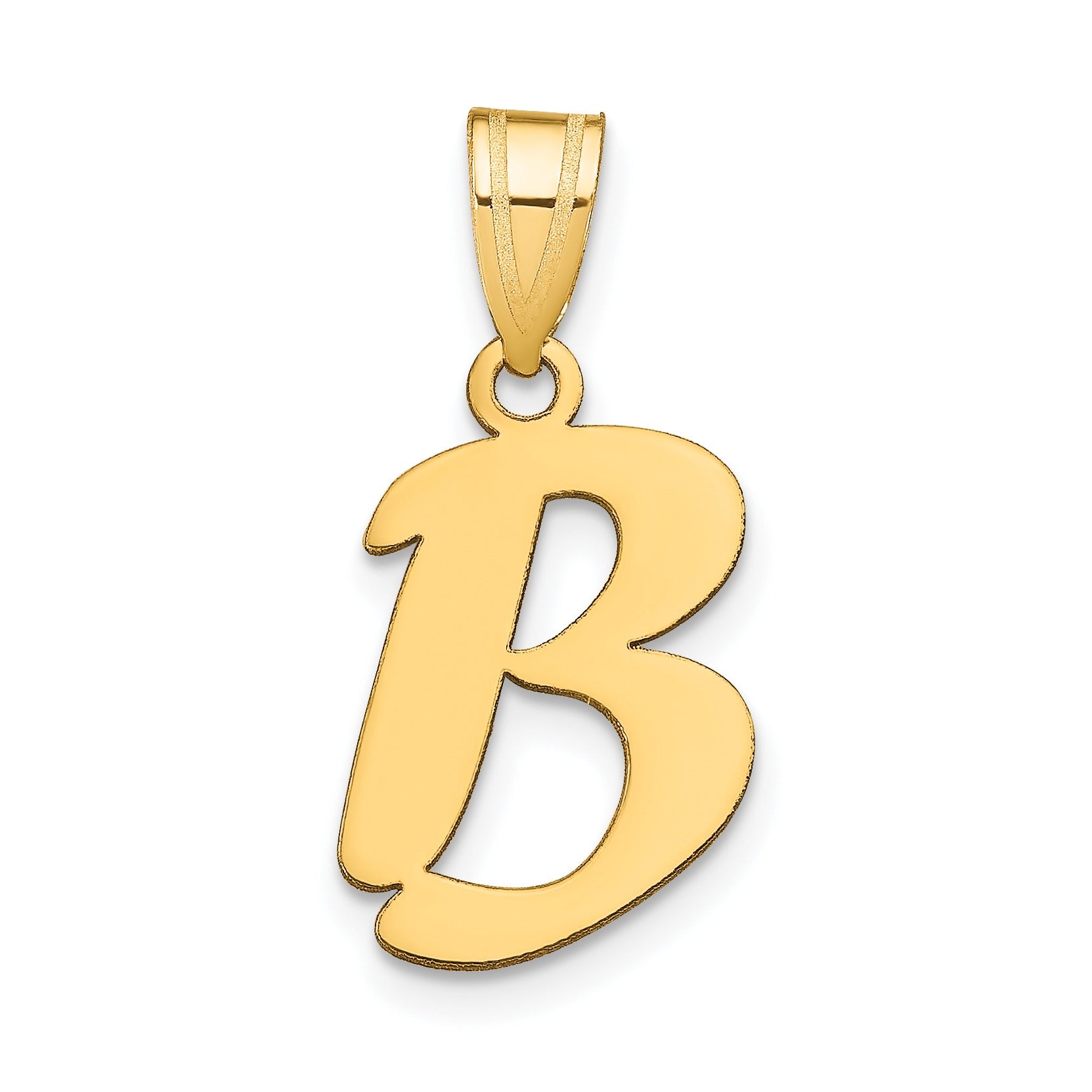 Gold Initial Pendant Fine Color Jewels