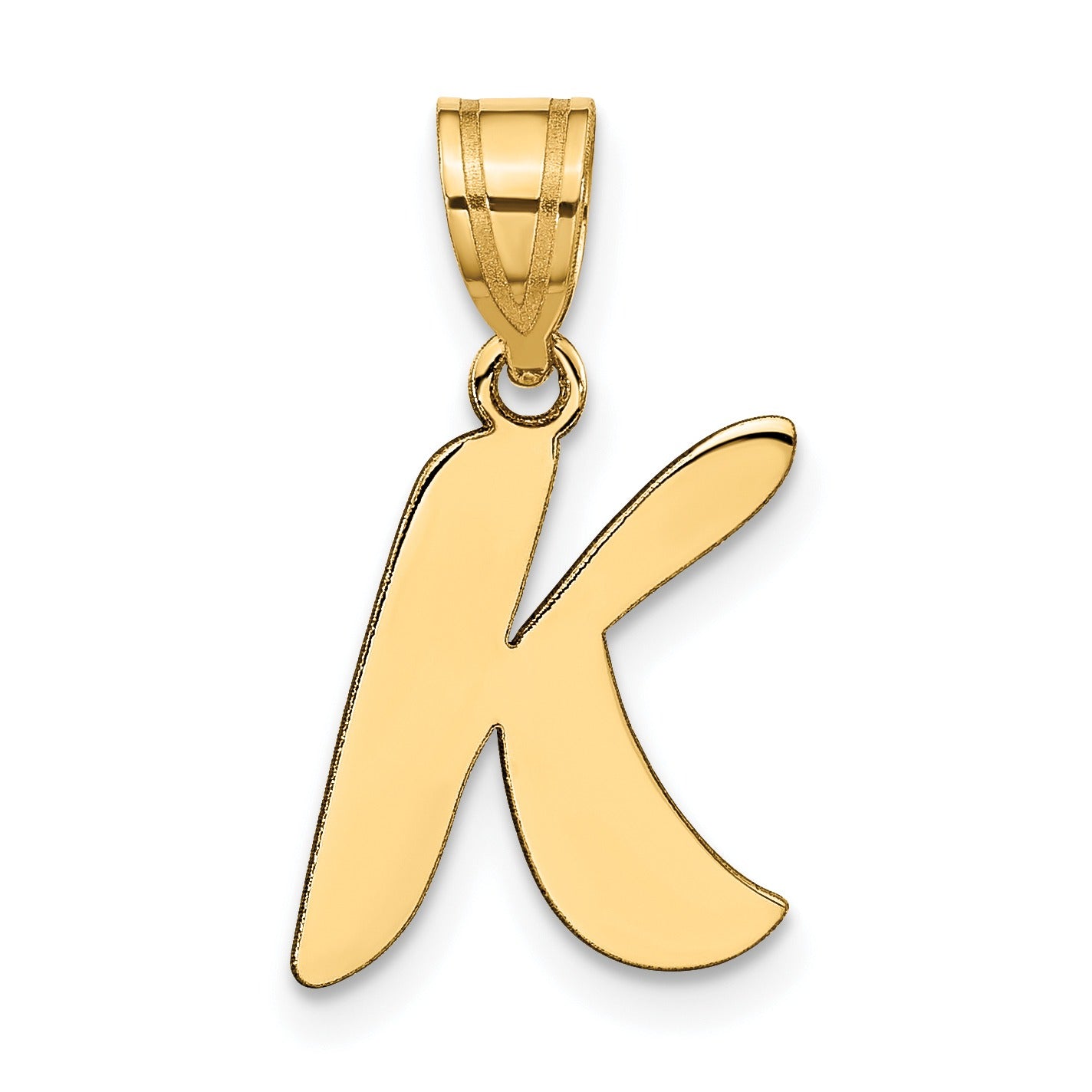 Gold Initial Pendant Fine Color Jewels