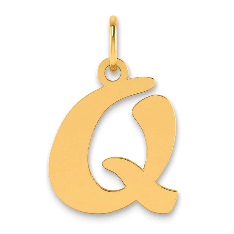 Gold Initial Pendant Fine Color Jewels