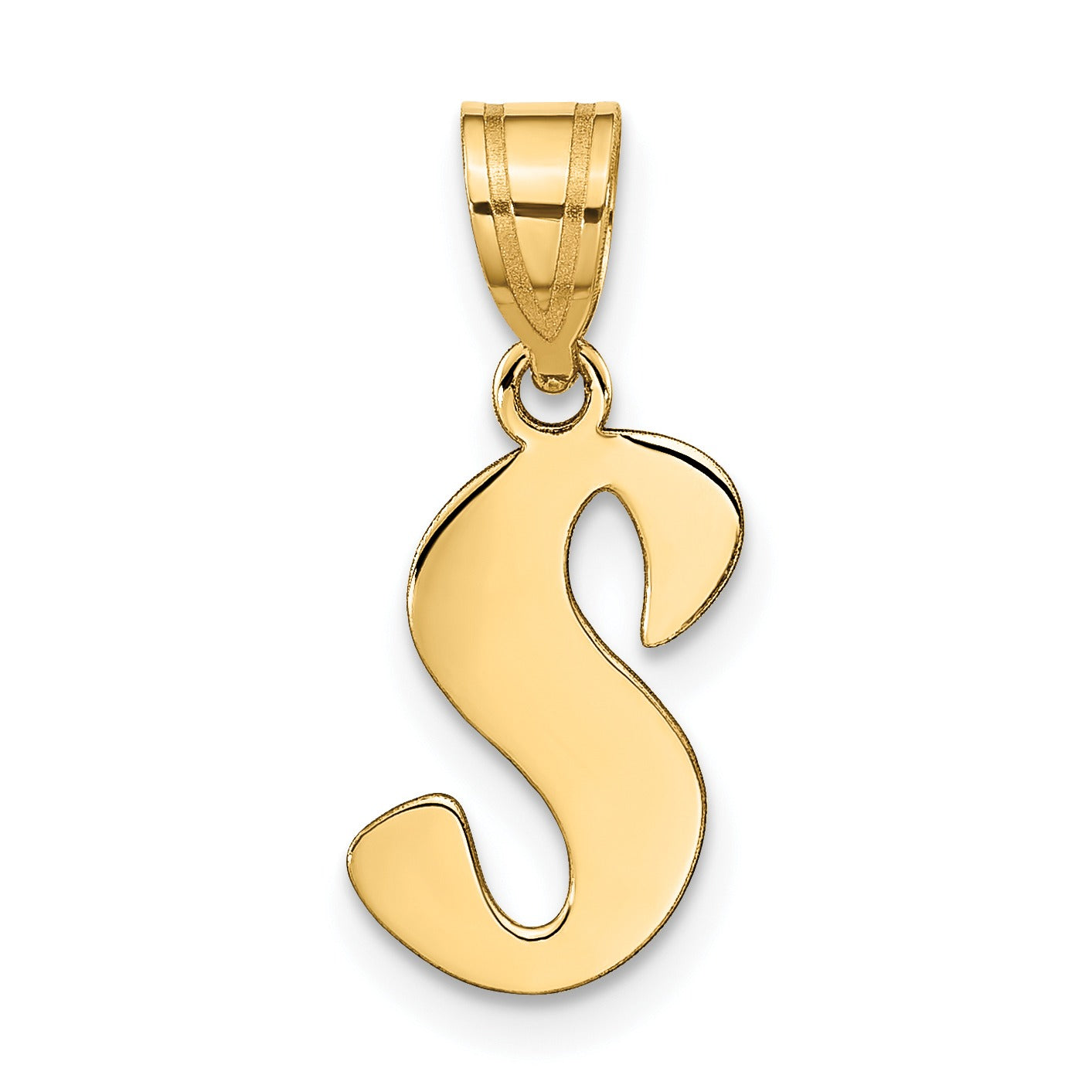 Gold Initial Pendant Fine Color Jewels