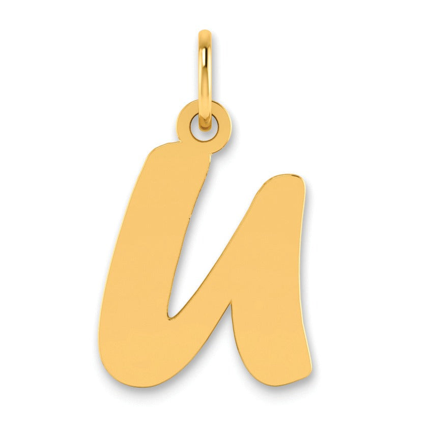 Gold Initial Pendant Fine Color Jewels