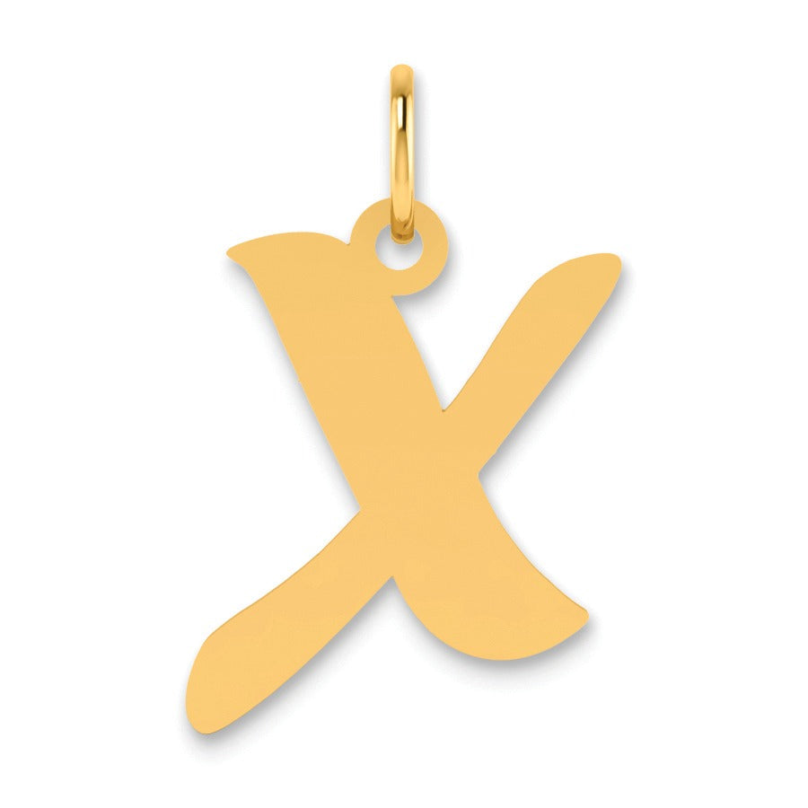 Gold Initial Pendant Fine Color Jewels