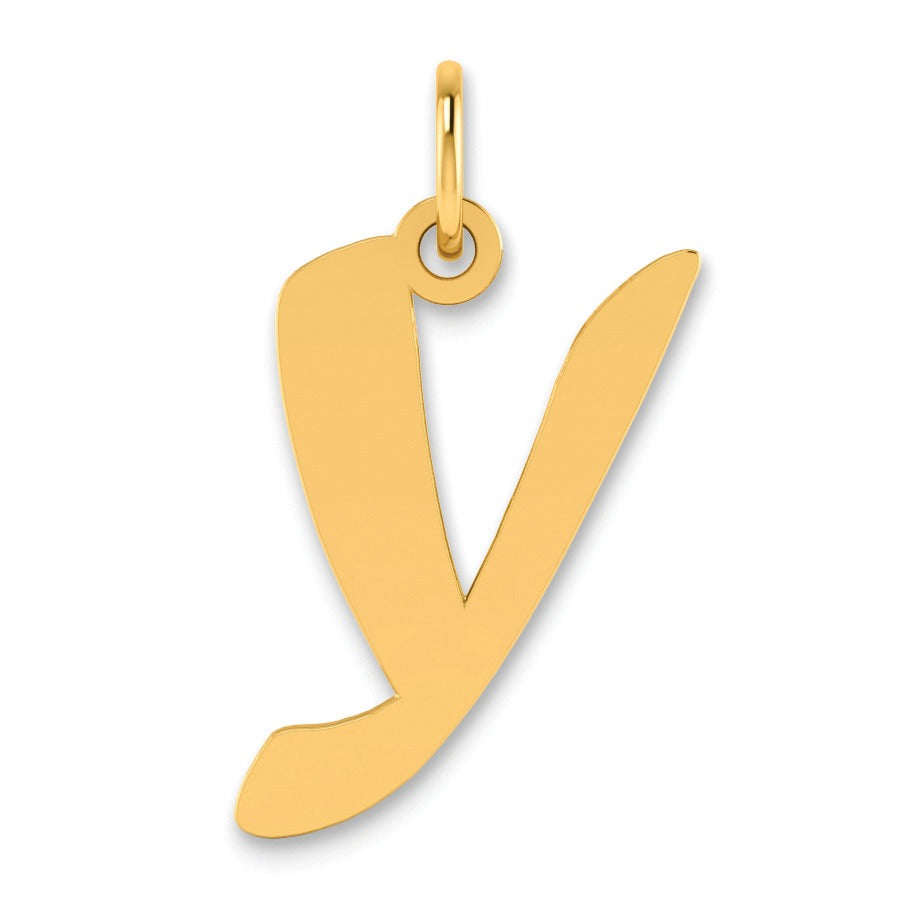 Gold Initial Pendant Fine Color Jewels