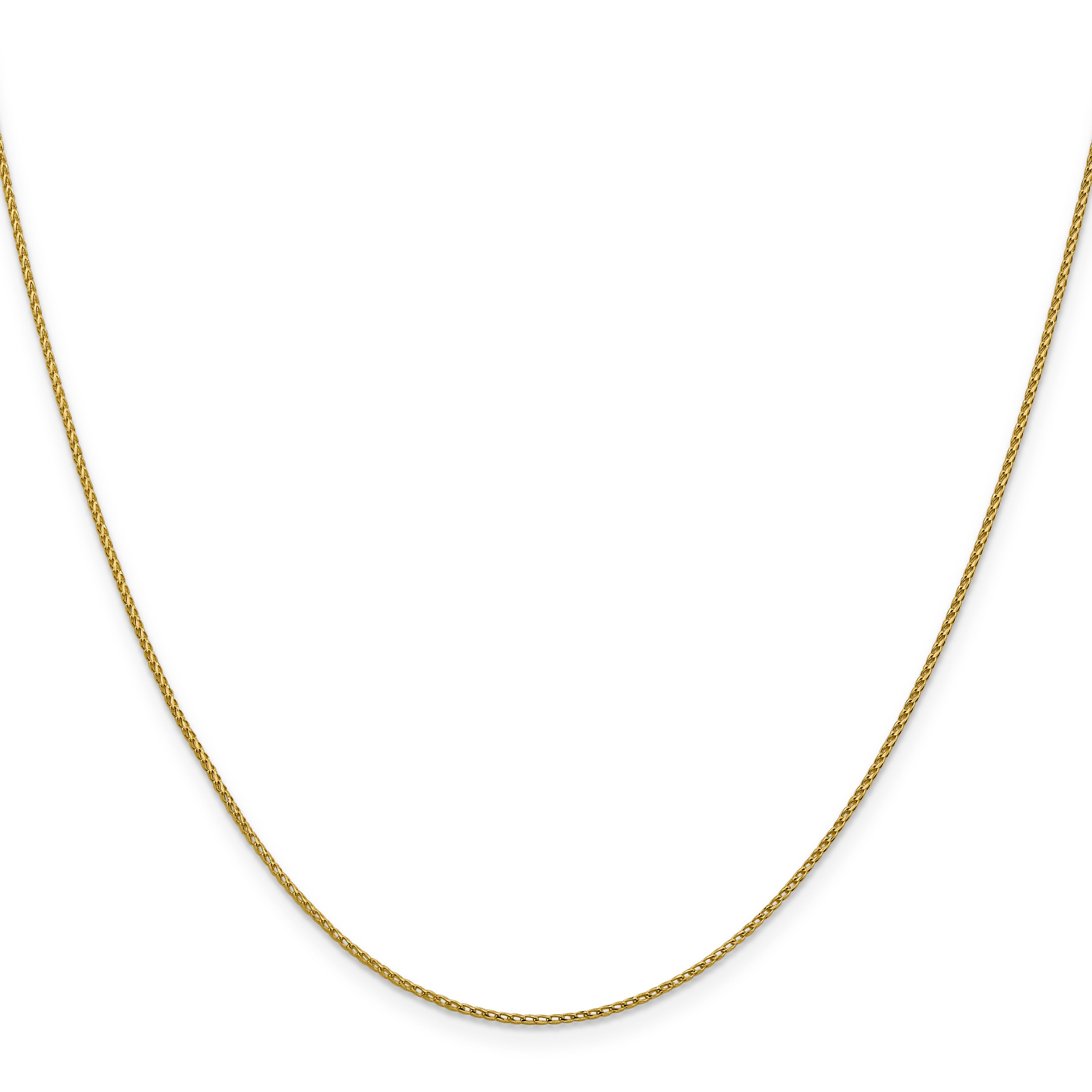 14K 1 mm Diamond Cut Open Franco Chain