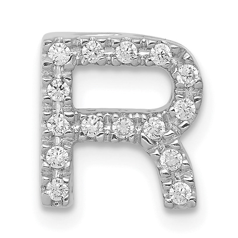 Natural Diamond Initial Charm Pendant