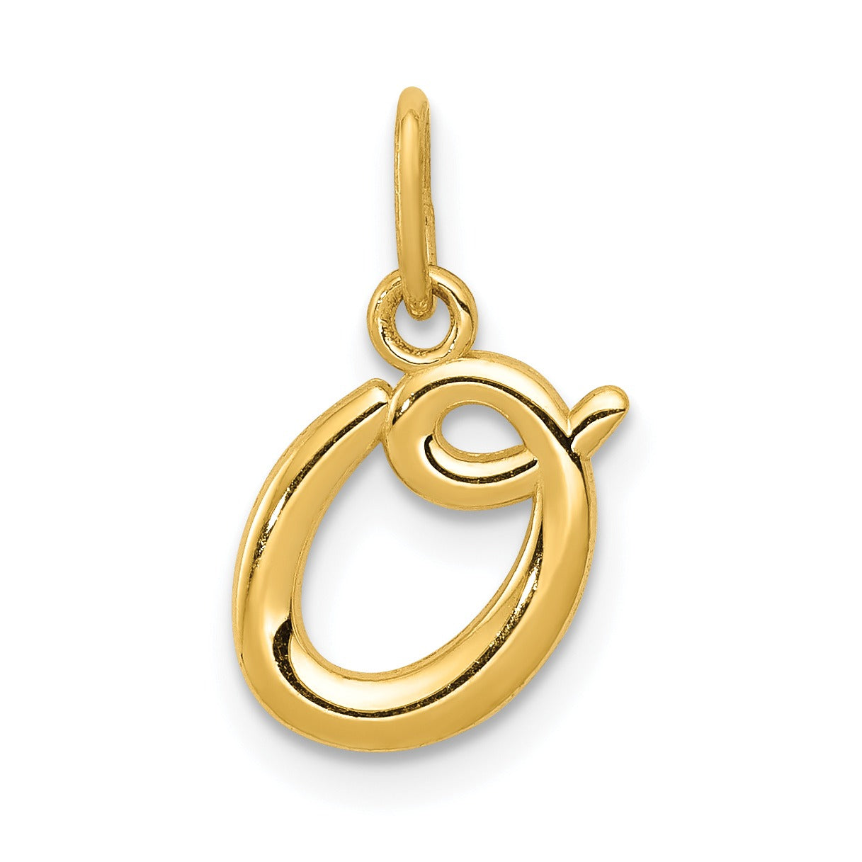 14k Yellow Gold Letter Initial Charm Pendant Fine Color Jewels