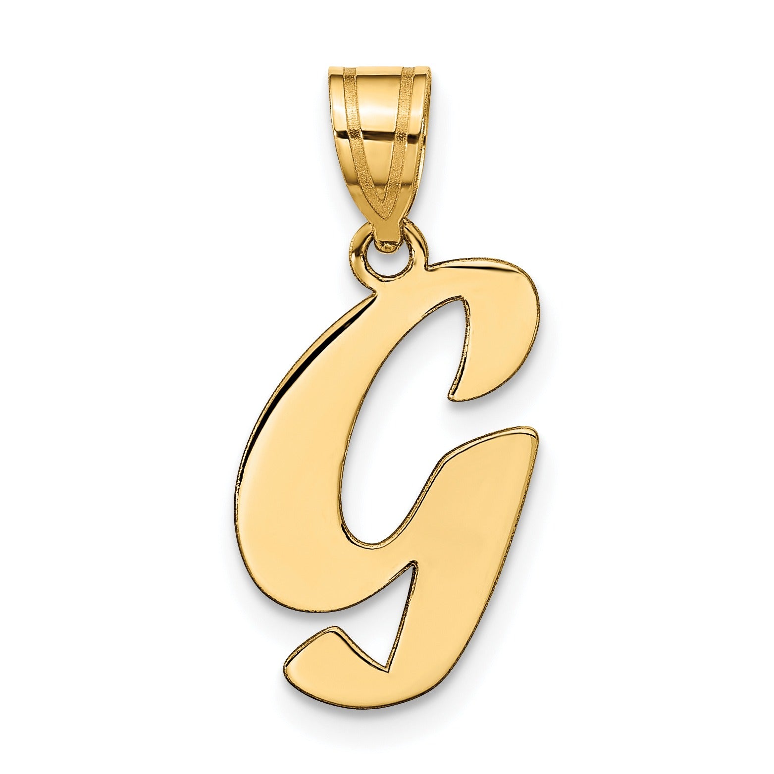 Gold Initial Pendant Fine Color Jewels