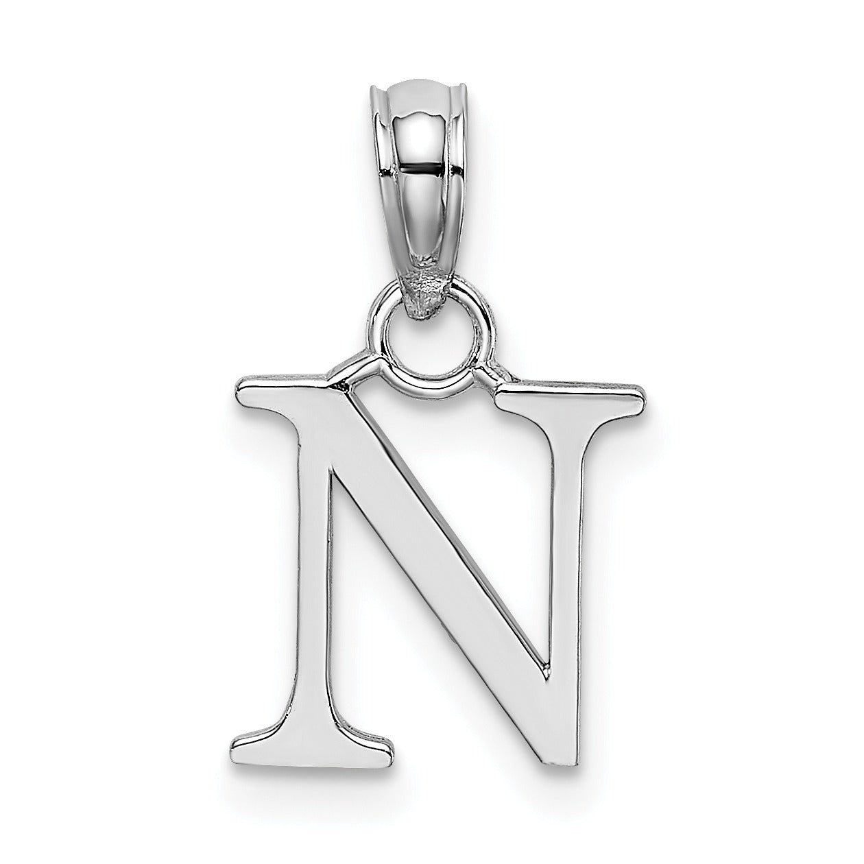 14k Gold Block Initial Letter Pendants Fine Color Jewels