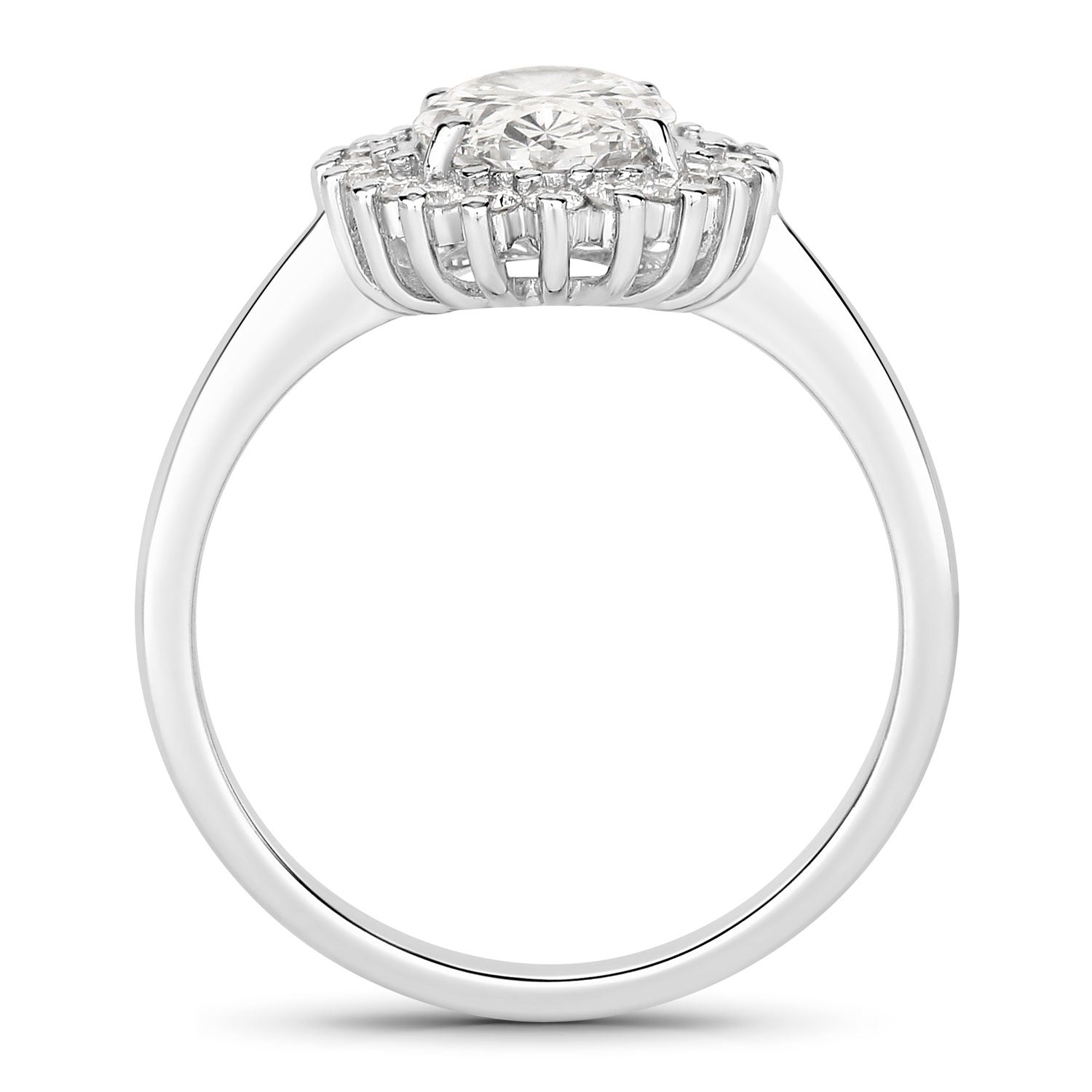 Halo Style 1.73 Ct Lab Diamond Oval Platinum Bridal Floral Ring