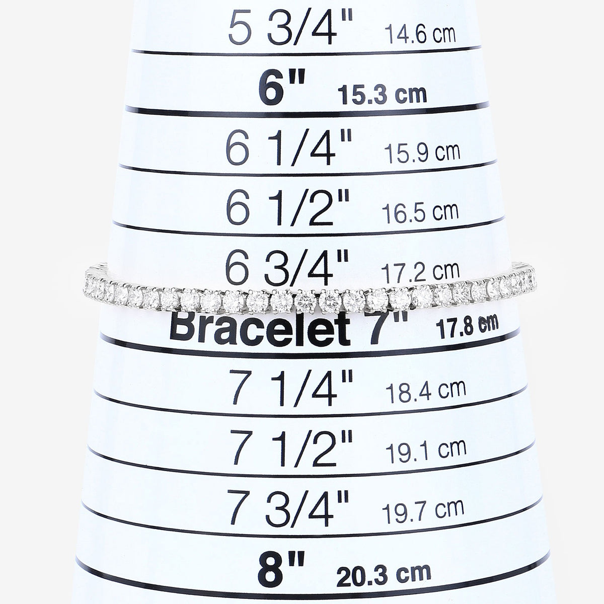 5.10 Cttw Round White Lab Grown Diamond 14K White Gold Tennis Bracelet