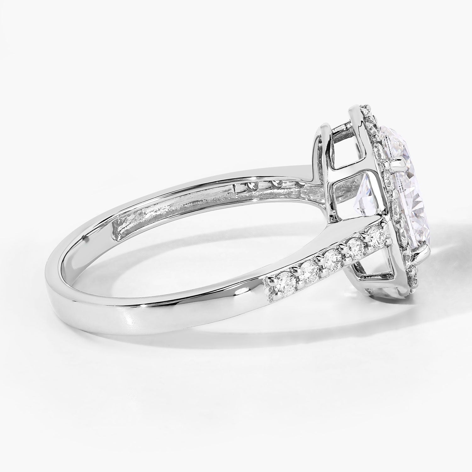 1.98 Ct Oval Lab Diamond Platinum Halo Bridal Cathedral Ring with Pave Band