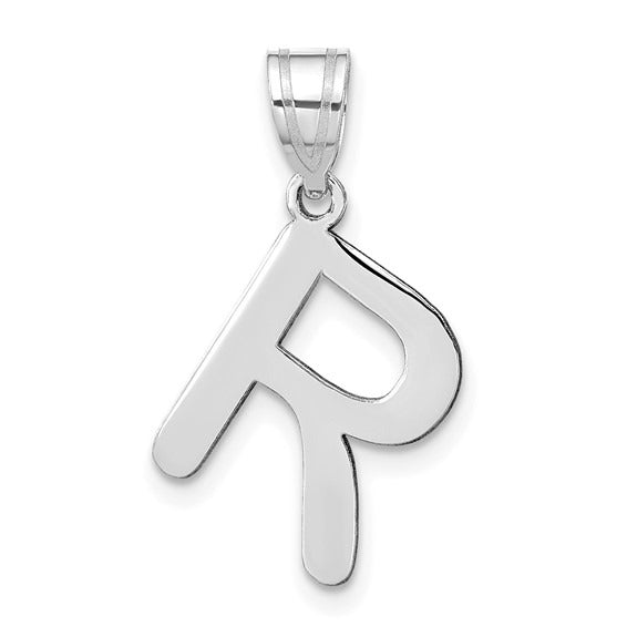 14K Gold Bubble Letter Initial Pendant Fine Color Jewels