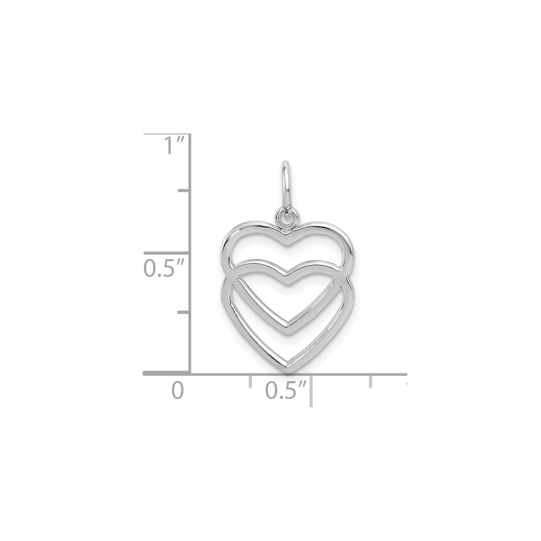 Double Heart Gold Pendant Fine Color Jewels