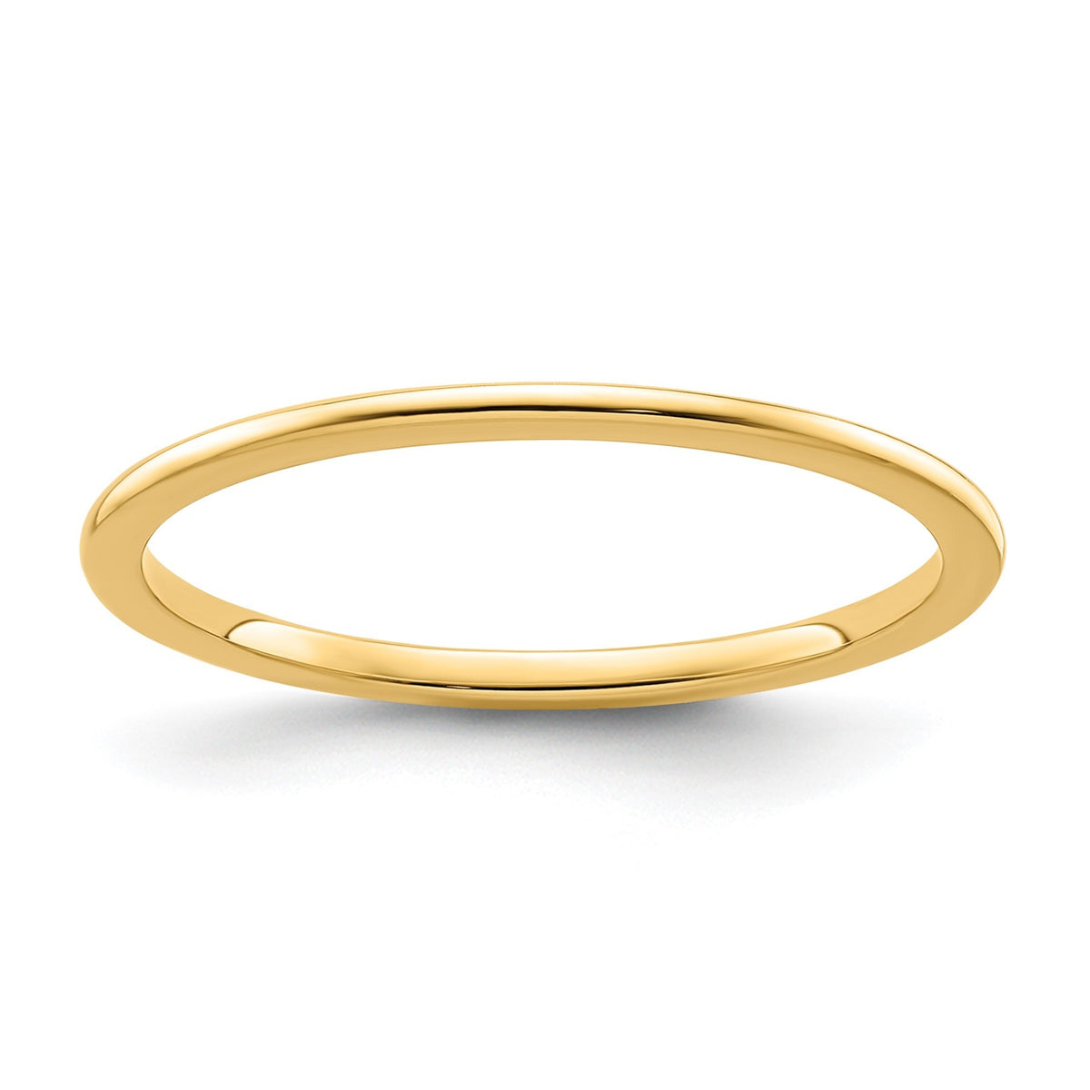 10K Yellow Gold 1.2mm Half Round Polished Stackable Band