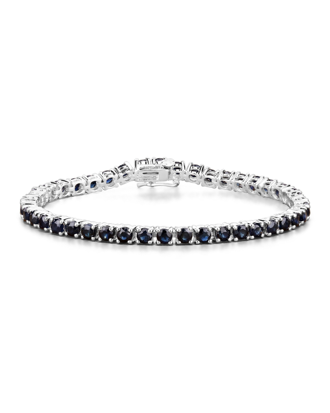 Genuine Blue Sapphire 925 Sterling Silver Bracelet