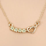 Genuine Peridot Heart Necklace