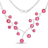 Natural  Pink Topaz BIB Necklace