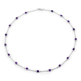 Genuine Amethyst By The Yard Necklace