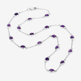 Genuine Amethyst By The Yard Necklace