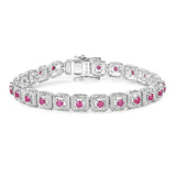 Genuine Johnson Pink Ruby Tennis Bracelet