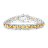 Genuine Yellow Citrine Tennis Bracelet