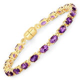 Natural Amethyst Tennis Bracelet