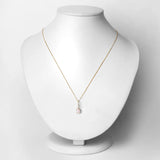 10K Gold Opal Pendant Necklace with Diamond Accents