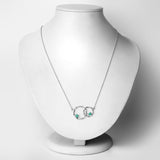 Genuine Emerald Infinity Pendant Necklace