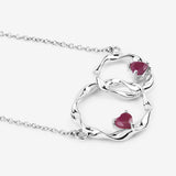 Genuine Ruby Infinity Pendant Necklace