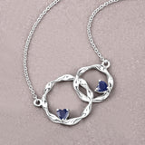 Genuine Blue Sapphire Infinity Pendant