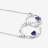 Genuine Blue Sapphire Infinity Pendant