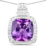 Genuine Amethyst Bold Pendant Necklace