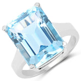 Genuine Blue Topaz Statement Ring