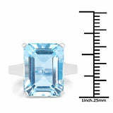 Genuine Blue Topaz Statement Ring