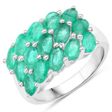 Natural Emerald Cluester Ring