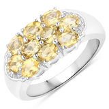 Carat Genuine Citrine Cluster Ring