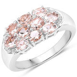 Natural Morganite Cluster Ring