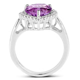 Genuine Amethyst Heart Shape Ring