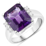 Genuine Purple Amethyst Cocktail Ring