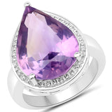 Genuine Lavender Amethyst Statement Ring