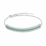 Emerald Green Cuff Bracelet Emerald Gemstone Cuff Bracelet Emerald Silver Bracelet ,Emerald Cuff Bracelet - FineColorJewels