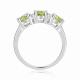 Peridot Green Gemstone Ring August Birthstone - FineColorJewels