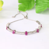 Ruby Adjustable Bracelet - FineColorJewels