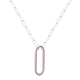 Best Cancer Birthday Gift Genuine Ruby Bar Necklace 925 Sterling Silver Ruby Pendant 